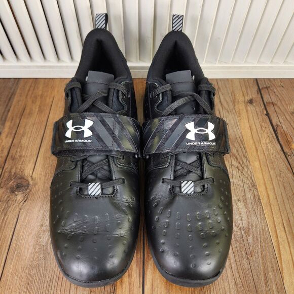 Under Armour Reign Lifter Mens Sz 11 Black Weightlifting Power Shoes 3023735-001